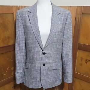 Moods of Norway Preppy Academia Blazer with Subtle Plaid Pattern